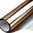 Filmgoo Window Privacy Film One Way Daytime Mirror Tint Treatments UV Heat Control Vinyl Stickers Sun Block Glass Paper Door Covering Reflective 23.6 Inch x 6.5 Feet Brown