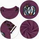 Halloween Shirts Women Fall Pumpkin Tshirt Ghost T Shirt Skeleton Tops Casual V Neck Short Sleeve Tees (Purple, XXL)
