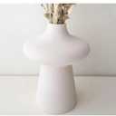 Flower Vase Decorative Vase Elegant Minimalist Floral Container Desktop Ornament for Bedside TV Cabinet Housewarming Gift, White