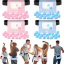 4 Sets Blue Pink Gneder Reveal Baby Shower Swing Shaking Balls Activity Set for Adult Novelty Twerk Includes 40 Balls, Ribbon & Cardboard Boxes Bridal Shower for Outdoors Indoors