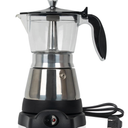 LAOION Cafeteras Electricas Modernas Moka Pot, Italian Coffee Espresso Machine, 6 Cup Cuban Coffee Maker with Detachable Base & Overheat Protection, Greca Electrica De Cafe Gift for Travel