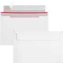 100 Pack 6.5x4.5 inch Rigid Mailer Self Seal Photo Document Mailers, Stay Flat White Cardboard Shipping Envelopes White Photography Mailers for CD, Photos, Document