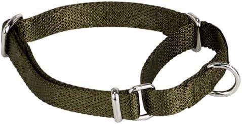 Hyhug Martingale Collar for Dogs Small Green |Escape - Proof Heavy Duty Nylon Durable No Buckle, Ideal for Training & Daily Walks