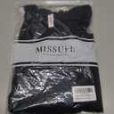 Missufe Women's V Neck Ruffle Short Sleeve Bodycon Summer Casual T Shirt Dress (Black, L)