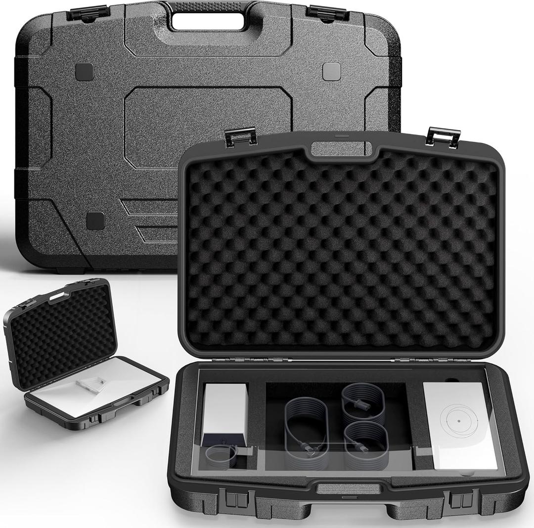 Waterproof Hard Case for Starlink Gen 3, Portable Carrying Case with Precision Cut EVA Inner for Starlink Dish Kit, Heavy Duty Case Ideal for Travel and Camping