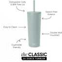 Simple Modern Classic Tumbler with Straw Lid | Insulated Iced Coffee Cup Reusable Stainless Steel Water Bottle Travel Mug | Gifts for Women Men Her Him | 24oz | Sea Glass Sage