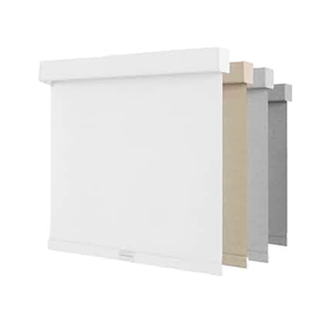 NUTRO CHILL Blackout Window Blinds Cordless, Spring System Window Shades with UV Protection Thermal Insulated Linen Fabric, Roller Blinds for Home Office(34''x72'', White)