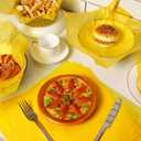 Estune 240 Pcs 12 x 12 Inch Deli Paper Sheets Sandwich Dry Wax Paper Oil Proof Food Basket Liners Food Wrapping Sheets for Bread, Party, Picnic, Festival, BBQ(Yellow)