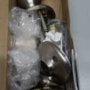 Kwikset Tylo Entry Door Knob with Lock and Key, Secure Keyed Handle Exterior, Front Entrance and Bedroom, Satin Nickel, Pick Resistant SmartKey Rekey Security and Microban (1 Pack)