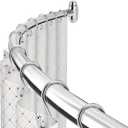 Curved Shower Curtain Rod, TOPROD Round Shower Curtain Rod 48 to 72 Inches Adjustable, Rounded Bowed Stainless Steel Shower Rods for Bathroom, Bathtub, More Shower Space, Chrome, Need to Drill