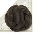 IMISSU Braided Chignon Hair Donut Hairpieces Dancer Scrunchie Claw Hair Bun Updo Wig (Chocolate Brown)