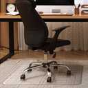 Exclusive Beveled Edge Glass Chair Mat for a Smooth Glide and Easy Roll On/Off by Clearly Innovative, Ultimate Office Chair Mat for Carpet or Hardwood Floor, 42x28