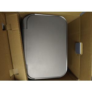 Simplehuman 45 Liter, 12 Gallon Liter Rectangular Hands-Free Kitchen Step Trash Can with Soft-Close Lid, Brushed Stainless Steel with Plastic Lid