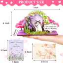 2 x Galentines Day Gift for Best Friend  Cute Floral Garden DIY Desk Decor, You Make My Heart Bloom Wooden Table Ornament, Easy-to-Assemble 3D Display, Friendship Gift for Her