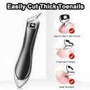 Electric Nail Clipper, 4-in-1 Rechargeable Automatic Nail Clipper Set with 3 Speed Gears/Nail File/Polishing/Trimmer/LED Light, Safe Smart Nail Clippers for for Baby, Kids, Adult and Seniors, White