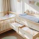 Criusia Drawer Organizer Clothes, 10 Pack Dresser Organizer for Baby Clothes, Underwear, Sock- Foldable Closet Organization and Storage Dividers Bins for Nursery, Bedroom (Beige)