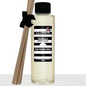 LOVSPA Vanilla Antilles Diffuser Oil - Luxury Essential Oils for Diffuser Refill & Air Freshener Room Spray - Long-Lasting & Natural Home Fragrance, Scented Oil for Diffusers, USA Made, 4oz LOVSPA Vanilla Antilles Diffuser Oil - Luxury Essential Oils for Diffuser Refill & Air Freshener Room Spray - Long-Lasting & Natural Home Fragrance, Scented Oil for Diffusers, USA Made, 4oz