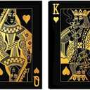 Queen and King of Hearts Golden Inspirational Wall Art Playing Cards Picture Poster Print on Canvas Art Wall Decor for Bedroom Living Room Office Framed Ready to Hang
(20''W x 28''H x2)