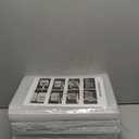 5 Pack Stackable Storage Bins with Lids, White Plastic Storage Container with Clear Lids, Clear Display Case with Magnetic Door for Purse, Handbag, Figure, Collectibles, Doll, Bag, 14.2"x8.66x10.6"