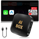 AI Box Carplay, 2+16GB Ai Magic Box for Streaming Netflix/YouTube/TikTok, Car Play Wireless Adapter Supports iPhone & Android Auto, Plug & Play, for Cars with OEM Wired CarPlay/Android Auto