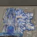 Benvo 3-Tier Cupcake Stand Tower Snowflake Cardboard Cupcakes Tier Stand Holder for Dessert Display Birthday Party Decoration Tea Party Supplies Princess Party Centerpiece Decor Baby Shower (Blue)