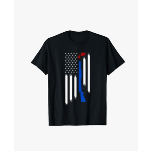 Patriotic Skeet Trap Clay Pigeon Shotgun Shooting USA Flag T-Shirt XXL