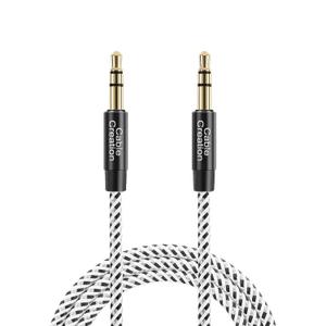 CableCreation 3.5mm Aux Cable 0.45meter, Short Male to Male 1/8 Audio Auxiliary Cord Braided Hi-Fi Sound for Car, Headphone Jack, Speaker, Home Stereos, Smartphone (Black)