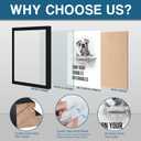 arteWOODS Funny Bulldog Bathroom Wall Art - Rustic Farmhouse Wall Decor with Humorous Quotes Black Framed Print Artwork Cute Animal Pictures for Shower Toilet Restroom Kid's Washroom 8x10 Inch