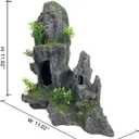 Aquarium Decoration Extra Large and Tall for Fish Tank Rock Thematic Ornaments Aquarium Mountain View Stone Ornaments Aquarium Decor Tree House Cave Fish Tank Decoration - Extra Large