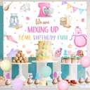 Baking Theme We Are Mixing up Some Birthday Fun Party Decoreations Happy Birthday Banner Cake Topper Baking Theme Cupcake Toppers Latex Balloons for Girls 1st 2nd 3rd Birthday Party Decor Supplies