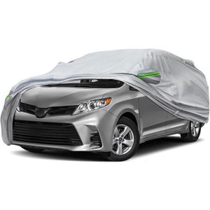 KEYOOG 6Layer Full Car Cover is AllWeather Waterproof, Universal in All Seasons, Snow Prevention, Rainproof, Acid Rainproof, Sunscreen, UltravioletProof, Fit SUV and MPV 201x211"/16.7x17.5 ft