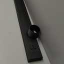 32 Inch Offset Linear Shower Drain Matte Black2-in-1 Flat Reversible Cover with Tile Insert Grate Cover, Side Out Stainless Steel Linear Floor Drain Including Hair Strainer