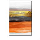YPY Orange Wall Decor Living Room: Funky Burnt Orange Vertical Wall Decorations, Modern Abstract Wall Art Canvas Pictures for Hallway Bathroom Bedroom Dining Room 36L" x 24W"