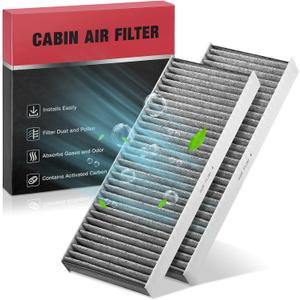 BDFHYK CF10553 Cabin Air Filter w/Activated Carbon Compatible with Nissan 2005-2012 Pathfinder, 2012-2015 NV1500/NV2500/NV3500, 2005-2015 Xterra, 2005-2021 Frontier, Compatible with Suzuki Equator