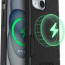 OtterBox iPhone 17e, iPhone 16e, iPhone 15, iPhone 14, and iPhone 13 Commuter Series Case - MagSafe Edition - Black, Slim & Tough, Pocket-Friendly, with Port Protection