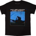 Men's Billie Eilish Hit Me Hard and Soft Tracklist T-Shirt Black (Blue, L)