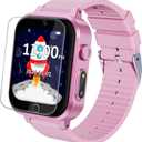 Eastonec Smart Watch for Kids with Dual Cameras Music Player Educational Birthday Gifts Toys for 6 7 8 9 10 11 12 Year Old Girls (Pink)