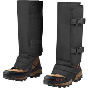 Snake Gaiters for Men Women, Balck Snake Bite Protective Gaiters Chaps Fit for Outdoor Hunting Hiking Farm Working, Lightweight Waterproof Legs Guards, Large adjustable