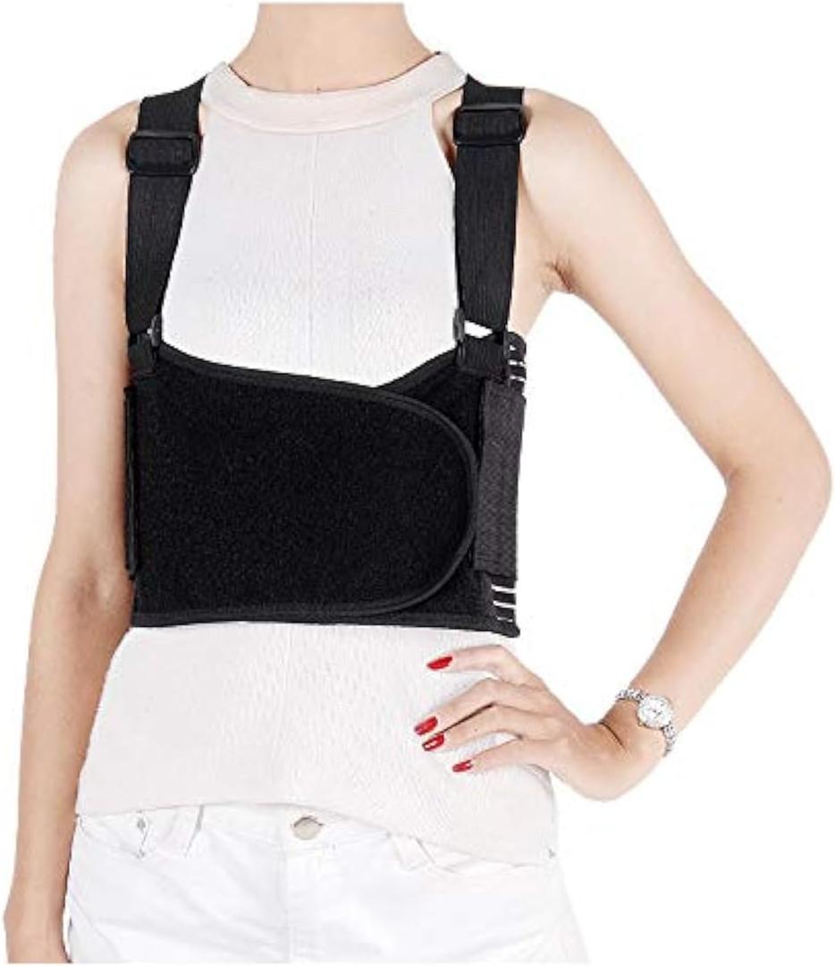 Solmyr Rib and Chest Support Brace, Broken Rib Brace, Breathable Rib Belt for Sore or Bruised Ribs Support, Sternum Injuries, Dislocated Ribs Protection, Pulled Muscle Pain (XL/XXL) (2X-Large (Pack of 1)