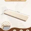 Bullnose Stair Treads for Wooden Steps: 14 Pcs Washable Non Slip Stair Ruuner Peel and Stick Adhesive Indoor Step Covers Staircase Protector 29.5"x9.5"x1.5" Beige