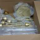 Vincidern 4pcs Gold Candelabra 3 Arm Taper Candle Holders with Acrylic Lampshade, 33.8'' Tall Candelabra Centerpiece for Table, Wedding, Party, Events Decorations, Candlestick Holders Fit LED Candles