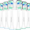 Toothbrush Replacement Heads for Philips Sonicare, Electric Brush Head Compatible with Phillips Sonic Care Toothbrush Heads,8 Pack (Green and White)