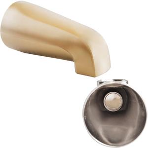 SENTO Gold Universal Heavy Durable Metal Bathroom Tub Spout Without Diverter, Heavy Duty Metal Bathtub Faucet Without Shower Diverter - 4 Inches 1/2" IPS Inside Thread, Satin Brass