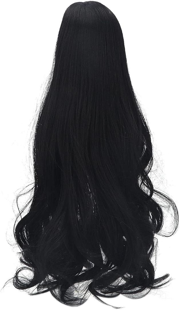 Zerodis 1/3 BJD Doll Hair, Wig Curly Hair Synthetic Fibre Girl Dolls Ball Jointed Dolls Soft Smoothly Silver Gray Naturally Curly for Doll Wigs