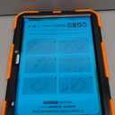 SEYMAC stock Case for iPad (A16) 11th/10th Generation 11''/10.9'' 2025/2022, Full-Body Drop Protection Case with Screen Protector &360 Rotate Hand Strap/Stand, Black+Orange