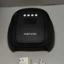 126W Cordless Rechargeable UV LED Nail Lamp with Large Space, Handle and Foot Rest, Fast Curing Gel Nail Dryer with 4 Timers for Salon and Home (Matte Black)