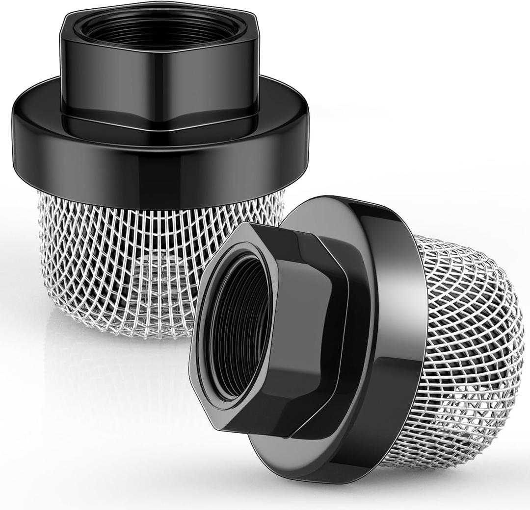 Nuanchu 2 Pcs Hose Inlet Strainer Filter Suction Strainer Garden Screen Garden Hose Pump Inlet Sprayer Filter 3/4 7/8 Thread for Sprayer 390 395 495(Inner Diameter, for UN/UNF Standard 3/4)