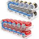 2 Pack Rolling Soda Can Dispenser for Refrigerator Soda Can Organizer for Beer Soda Refrigerator Pop Can Organizer for Fridge 12 Standard Size 11.15oz, 12oz, 330ML, 355ML Cans Holder Storage