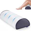 Bolster Pillow-Knee Pillow for Back Sleeping-100% Memory Foam Bolster Pillow for Legs, Lumbar Support Cylinder & Spine, Premium Under Knee Cushion for Bed, Massage Table & Home Use, 20"x7.8"x5"