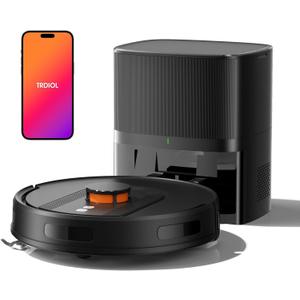 Robot Vacuum and Mop, 70-Day Self-Emptying with 6000Pa Suction, LiDAR Navigation & Smart Mapping & No-Go Zones, Anti-Tangle, for Pet Hair, Carpets and Hard Floor